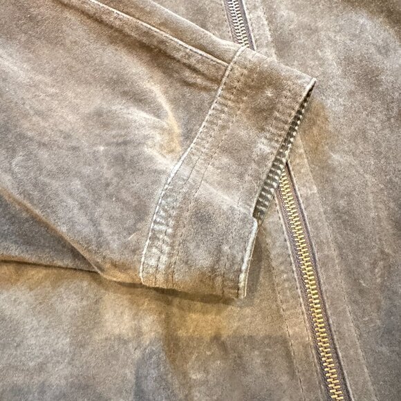 Men's Italian Verri Uomo Vintage Brown Suede Jacket - Picture 8 of 13